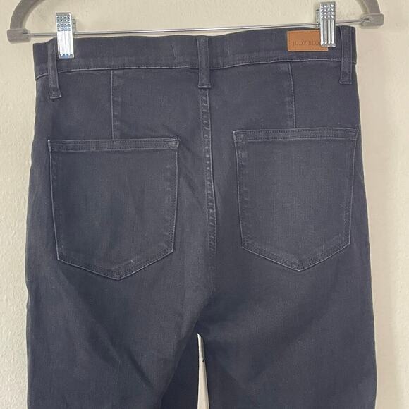 Judy Blue Black Pull On Super Flare Charcoal Wash Stretch Jean Size 5/27 - Picture 7 of 9